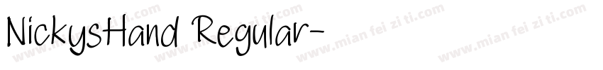 NickysHand Regular字体转换